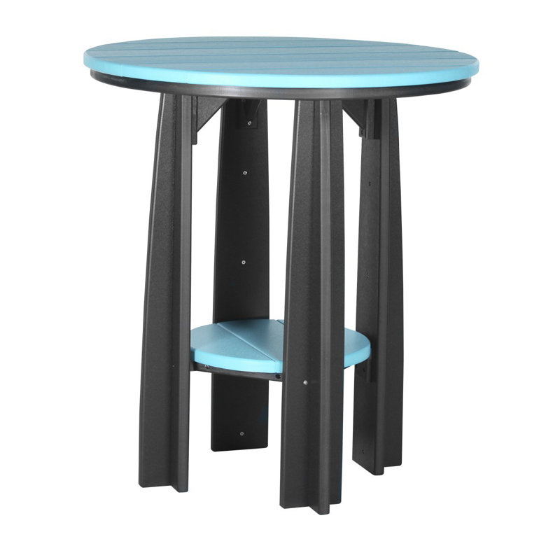 Table ronde 36 po Orchimont, Bleu Aruba, Noir