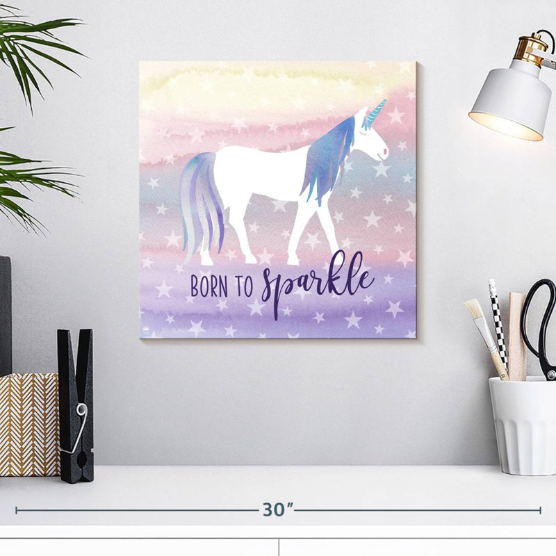 Licorne magique scintillante, H 16 po x l 16 po