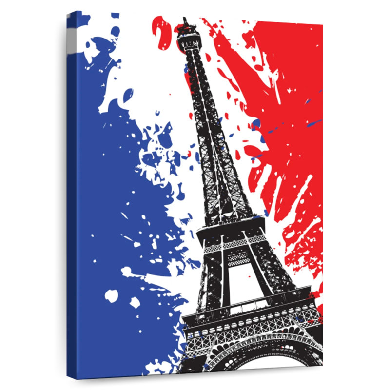Nicci Eiffel Tower Color Splash, 36" H x 24" W