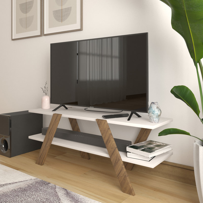 Artia Wall-Mounted TV Stand, 47.2 x 17.7 x 13.0 inches | 100% Melamine Coated Particle Board, Thickness: 0.7 inches | Stylish & Functional Design, Perfect for Living Room & Entertainment Spaces, Space-Saving Solution