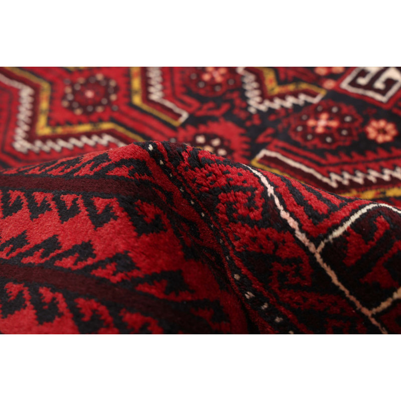 Tapis rouge Teimani 2 pi 11 po x 6 pi 1 po