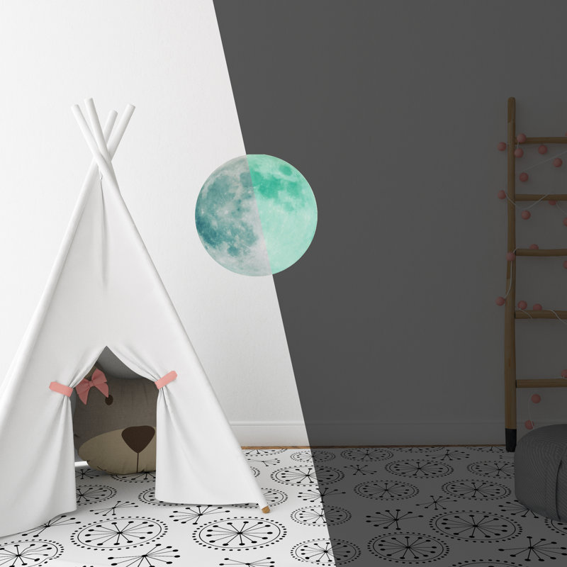 Adhésif décoratif lune phosphorescente