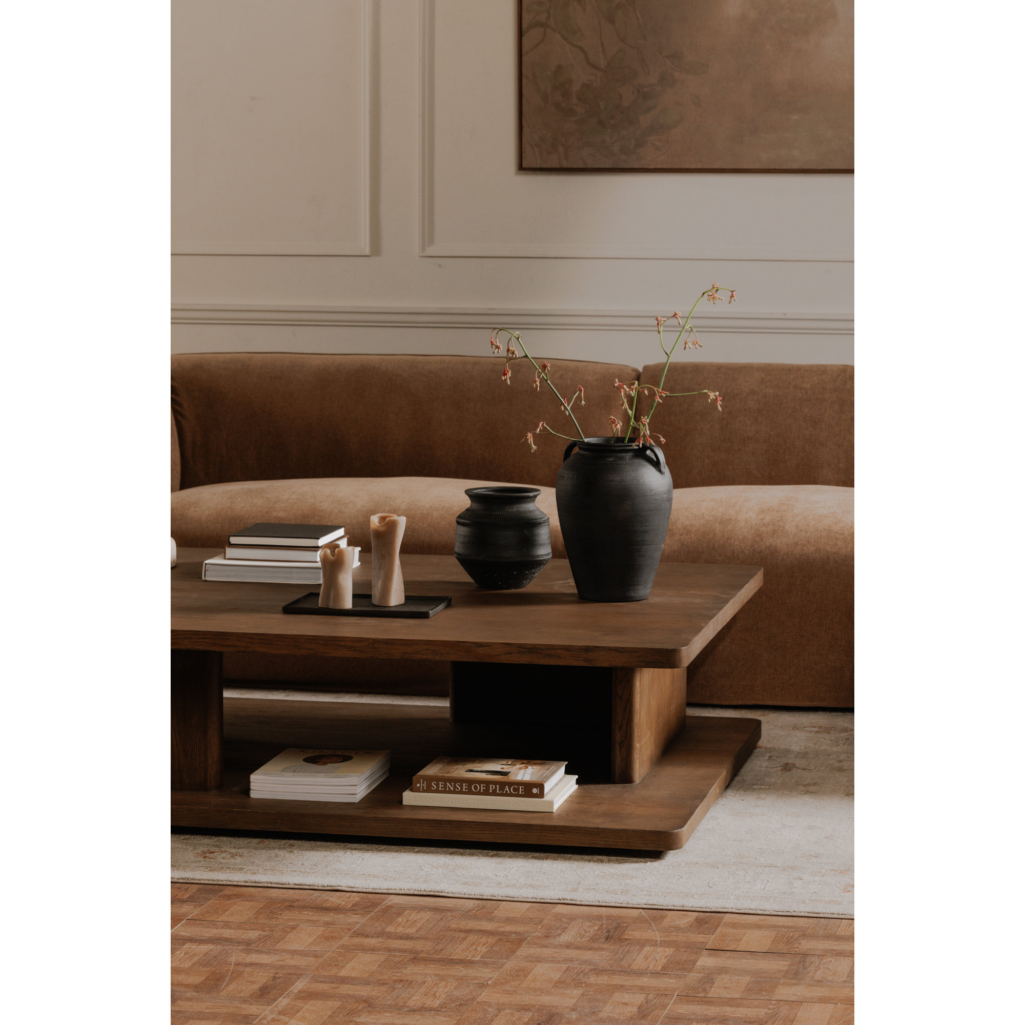 Andre Small Coffee Table Dark Brown, Dark Brown, 16" H x 40" L x 30" W