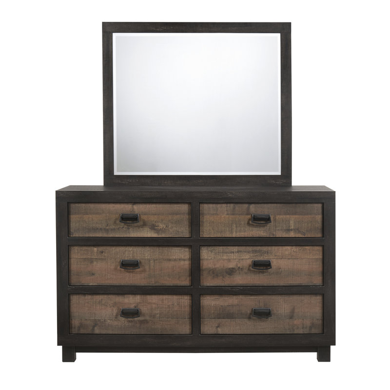 Commode double 6 tiroirs avec miroir Jobe