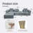 Convertible Modular Sectional Sofa Set Compression Sofa