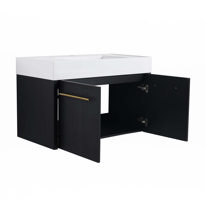 Wall-Mounted Bathroom Vanity With Sink