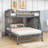 Twin Over Full Bunk Bed with Built-In Ladder-70556379