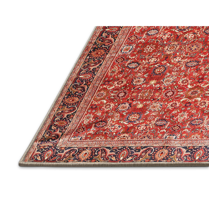Tapis orange / gris en laine Southwestern, Rectangle 7 pi x 10 pi
