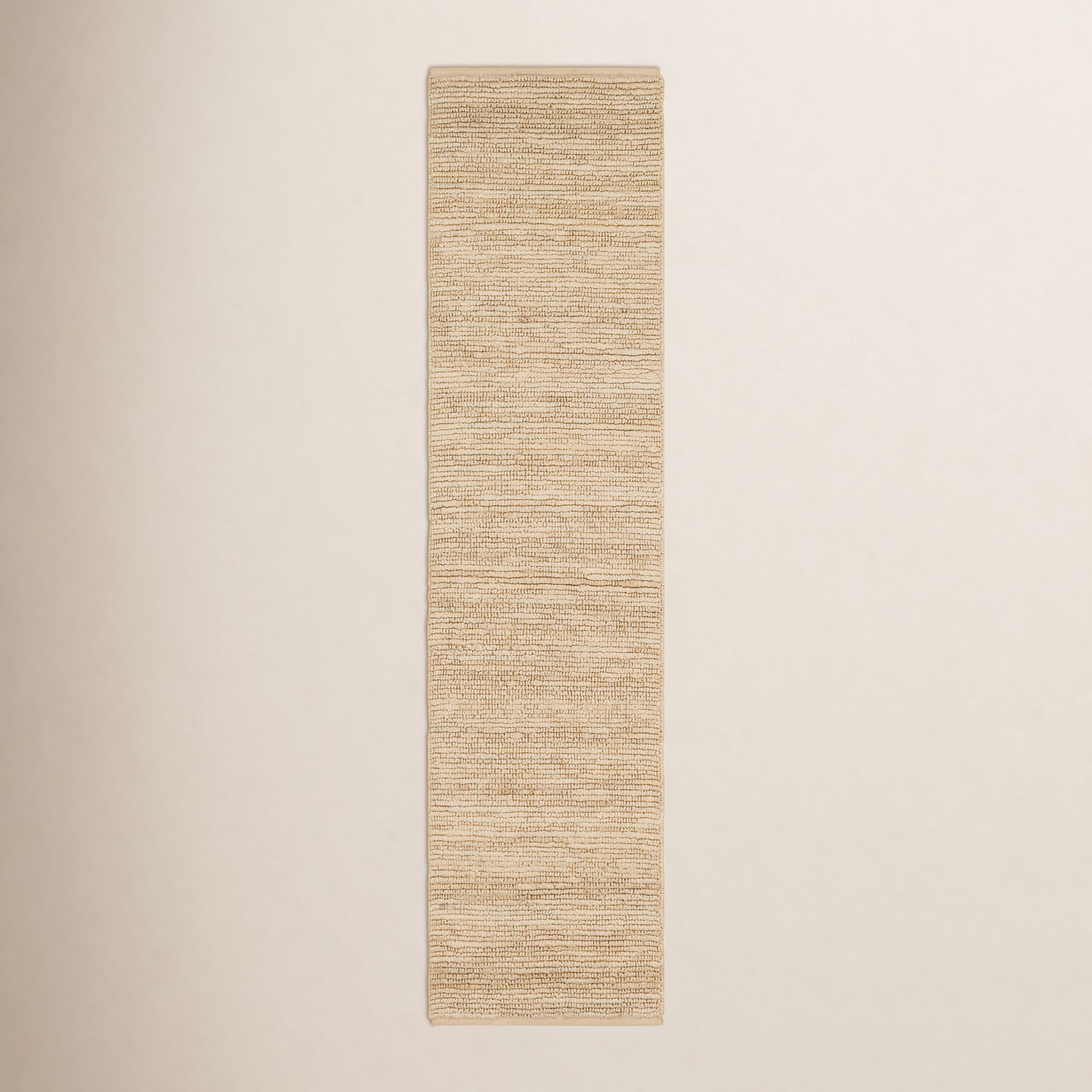 Khaja Ivory Hand-Woven Rug, Runner 3' x 12'