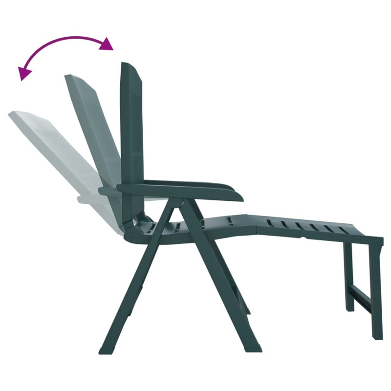 Boskovich 114cm Long Reclining Single Chaise, Green