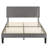 Full Size Dark Grey Velvet Upholstered Platform Bed with Adjustable Headboard, Modern Bed Frame with Wood Slats, No Box Spring Needed-1428527536-1428527537