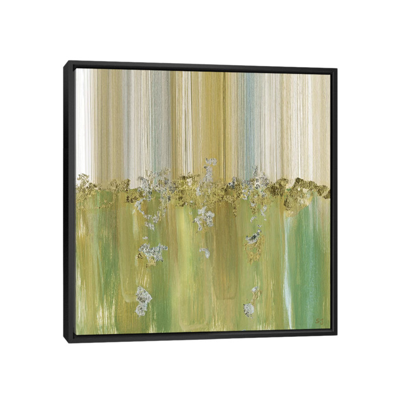 « matinée rosée ii », impression sur toile, H 18 po x l 18 po x P 1,5 po, Pas de tapis, Toile avec cadre noir