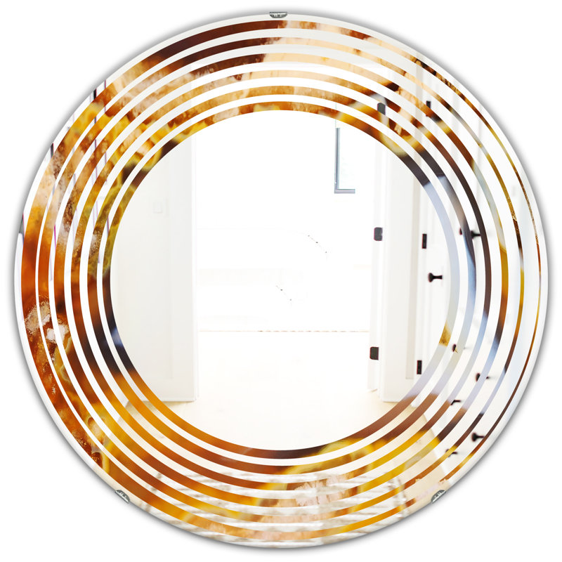 Miroir mural sans cadre wave agate modern, 23,6 po x 23,6 po