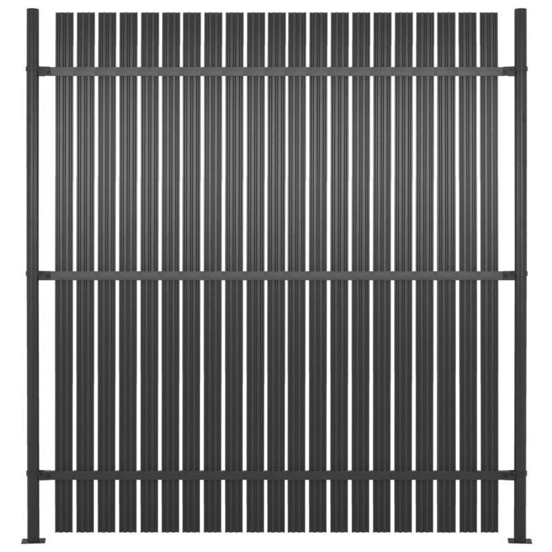 Majeic 7.09cm H x 21.3cm W Anthracite Composite Fence Panels