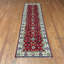 Tapis de couloir unique en laine noué à la main rouge / ivoire 2 pi 7 po x 9 pi 2 po Jevon