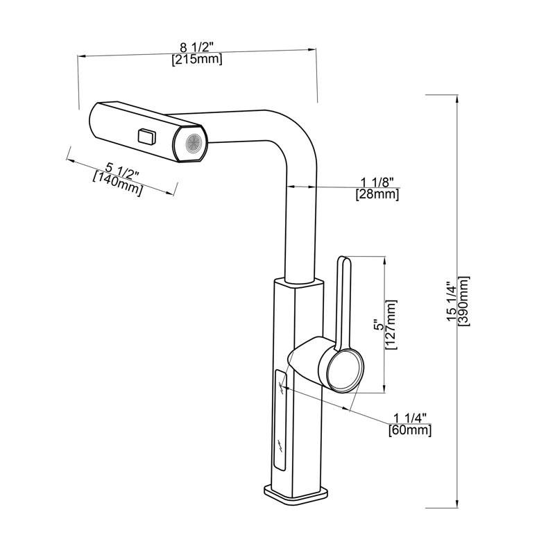 Brushed Brass Single Handle Pull-Out Kitchen Faucet