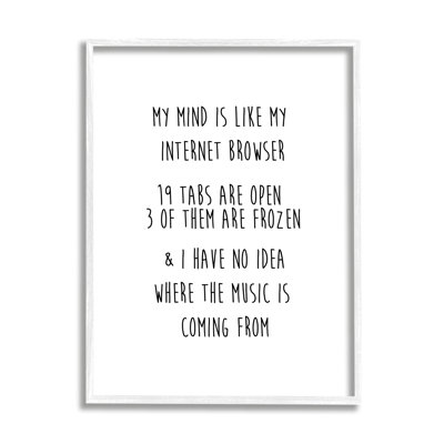 «Mind Like Internet Navigator» encadré sur bois par J. Weiss, impression