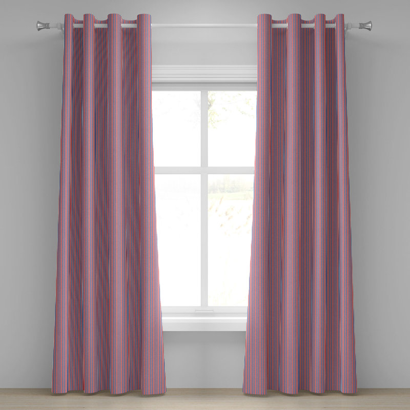 Rideau décoratif à œillets 2 panneaux 50 po East Urban Home USA, L 50 po x L 108 po
