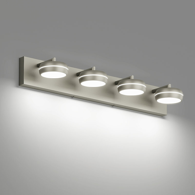 Dimmable LED Multi-Light Bathroom Vanity Fixture 5500K, 5.2" H x 28" W x 1.18" D, 4 Lights