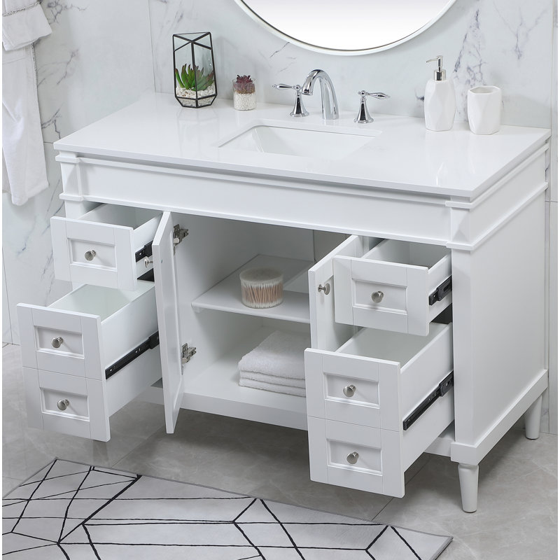 Meuble-lavabo simple 48 po Farber, Blanc