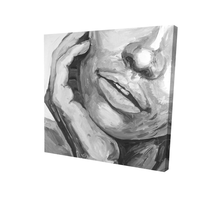 Irresistible Lips - Toile monochrome pour femme, H 8 po x l 8 po