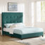 Lit plateforme tapissier touffeté-500601656