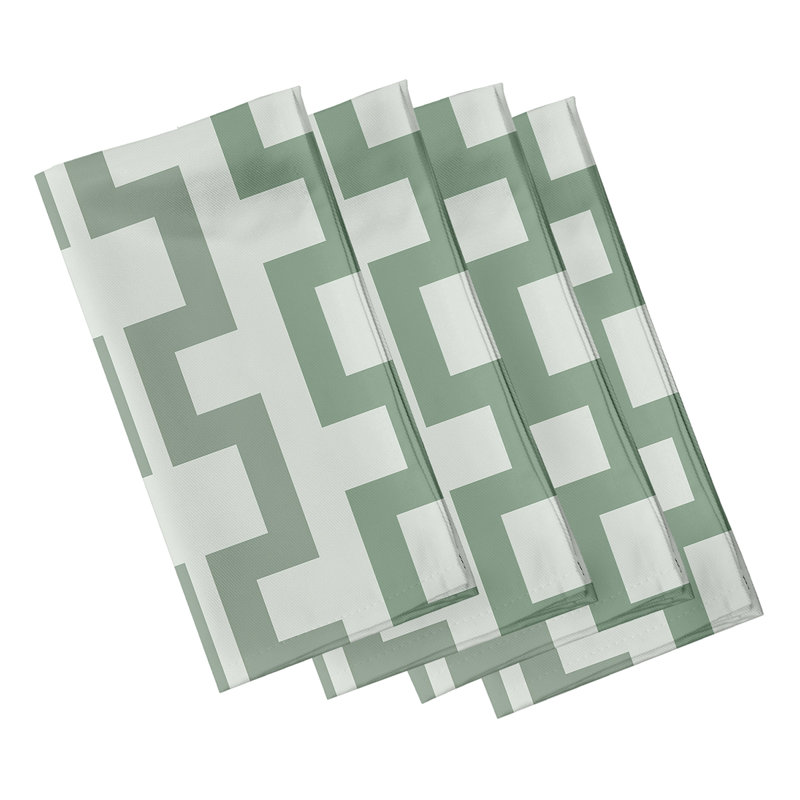 Ensemble de serviettes 4 pièces Cuff-Link, L 18 po x L 18 po, Vert