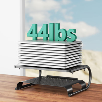 Monitor Stand Riser, Computer Desktop Stand Riser Holder, Vented Metal 2 Tier Desk Shelf