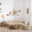 Limitless Hand Knotted Wool Abstract Area Rug in Ivory/Brown-915123080