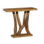 Petite console à tronc d'arbre en bois de teck brun Dunand 35 po x 14 po x 32 po