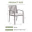 Chaise de salle à manger en aluminium avec coussin (ensemble de 4)