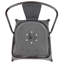 Chaise d'appoint empilable en métal Lily-1653966827