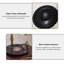 18,11 po. Tourne-disque rétro brun cendré avec haut-parleur Bluetooth intégré et lecture de CD
