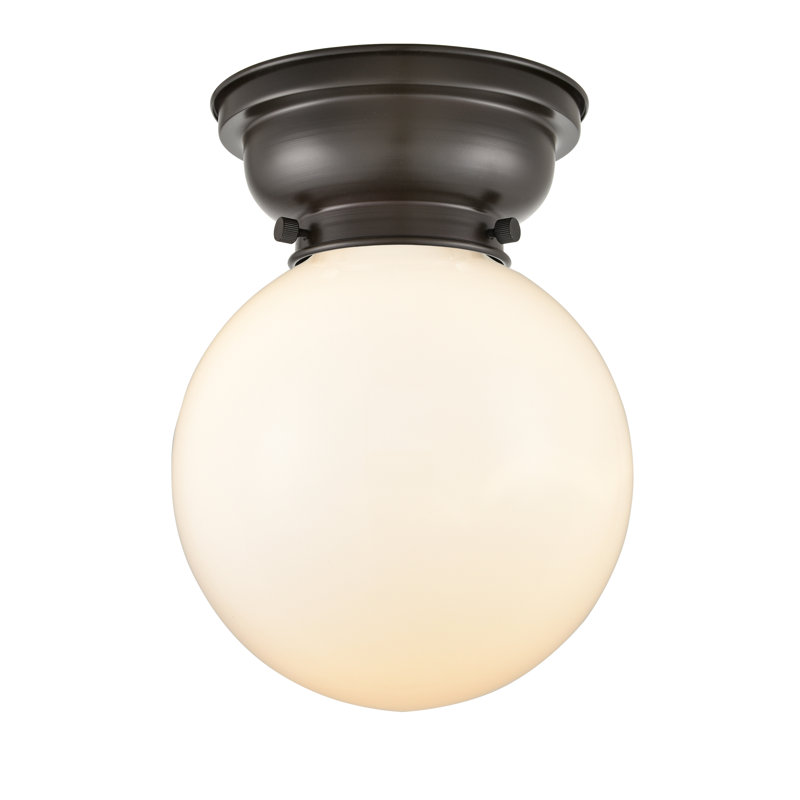 Plafonnier encastré 8 lumières Chippewa, Ampoule non incluse, Blanc mat, Bronze huilé