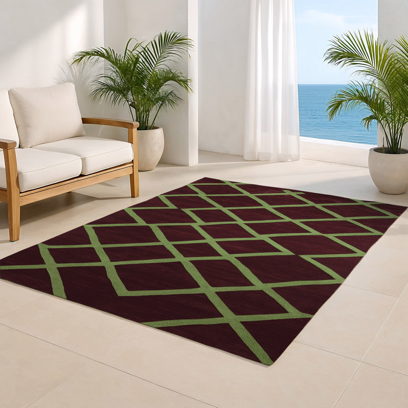 Tapis rouge intérieur et extérieur Trellis, Rectangle 4pi x 6 pi