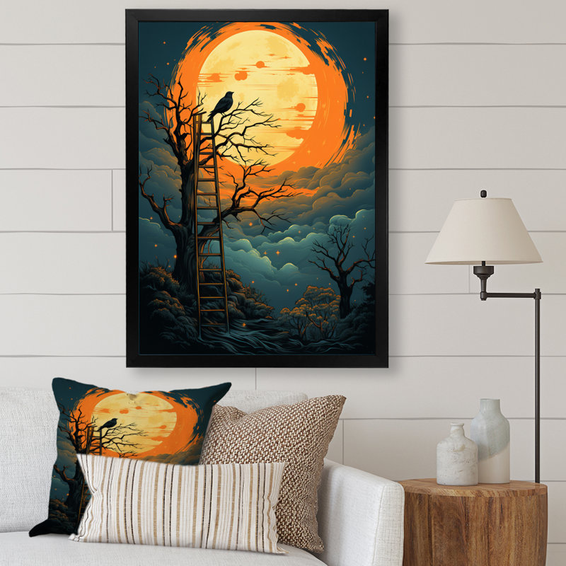«Bird Climbing The Sky» sur toile, Cadre photo noir, H 20 po x l 12 po x P 1 po
