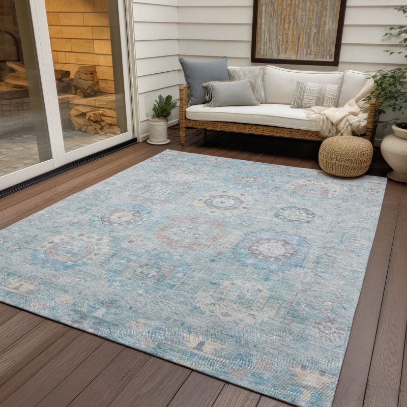 Machine Washable Indoor/Outdoor Lafferty ACN2227 Panel Rug, Rectangle 2'6" x 3'10"