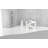 Naftali 1 Person Rectangle Glass Reception Desk
