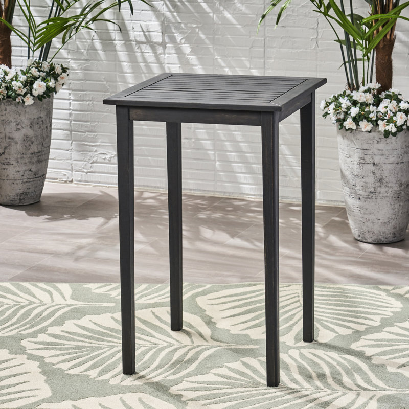 Table d'extérieur gris foncé - en bois, simple mais élégante faite de bois minimaliste