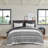 3 Piece Cotton Comforter Set With Chenille Tufting Gray Full/Queen-117517162