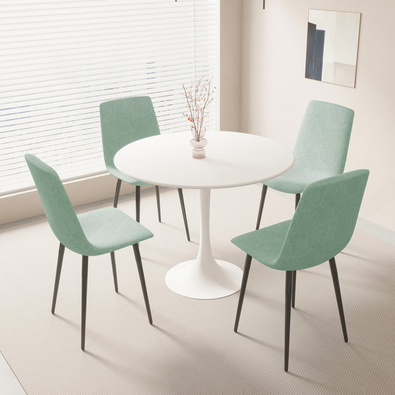 Ensemble de table de salle à manger 5 pièces, table de salle à manger avec 4 chaises rembourrées