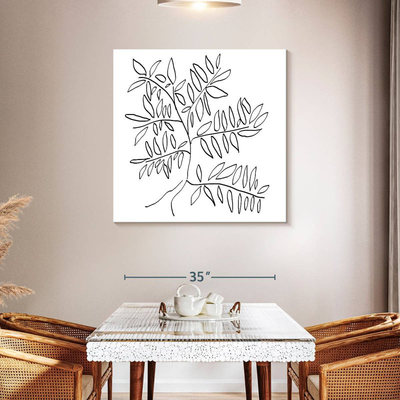 Harnek, un arbre noir et blanc, H 39 po x l 39 po