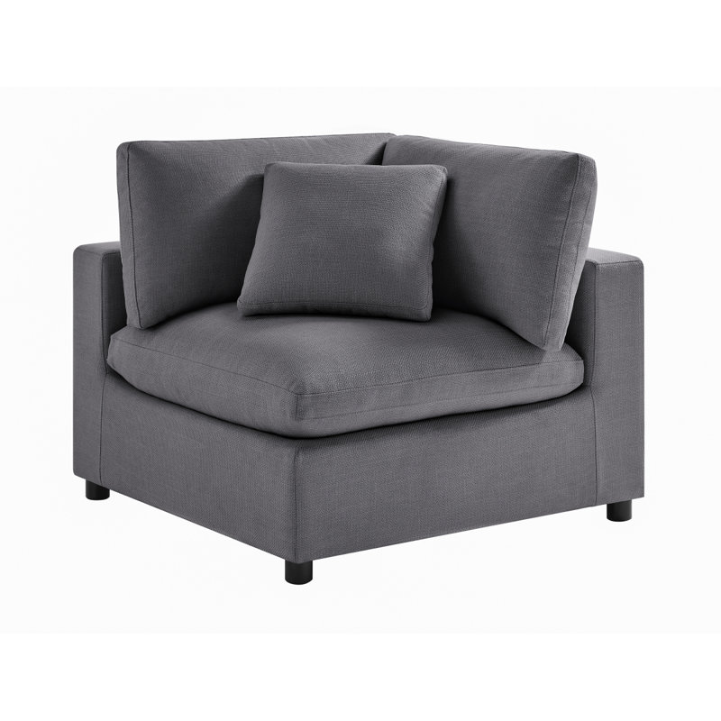 Chaise de coin Cassandra - gris anthracite