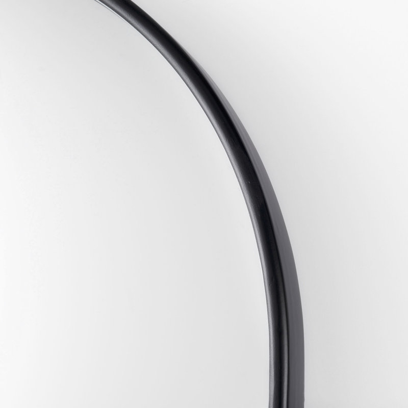 Alsen Solid Wood Rectangle Floor Mirror, Black