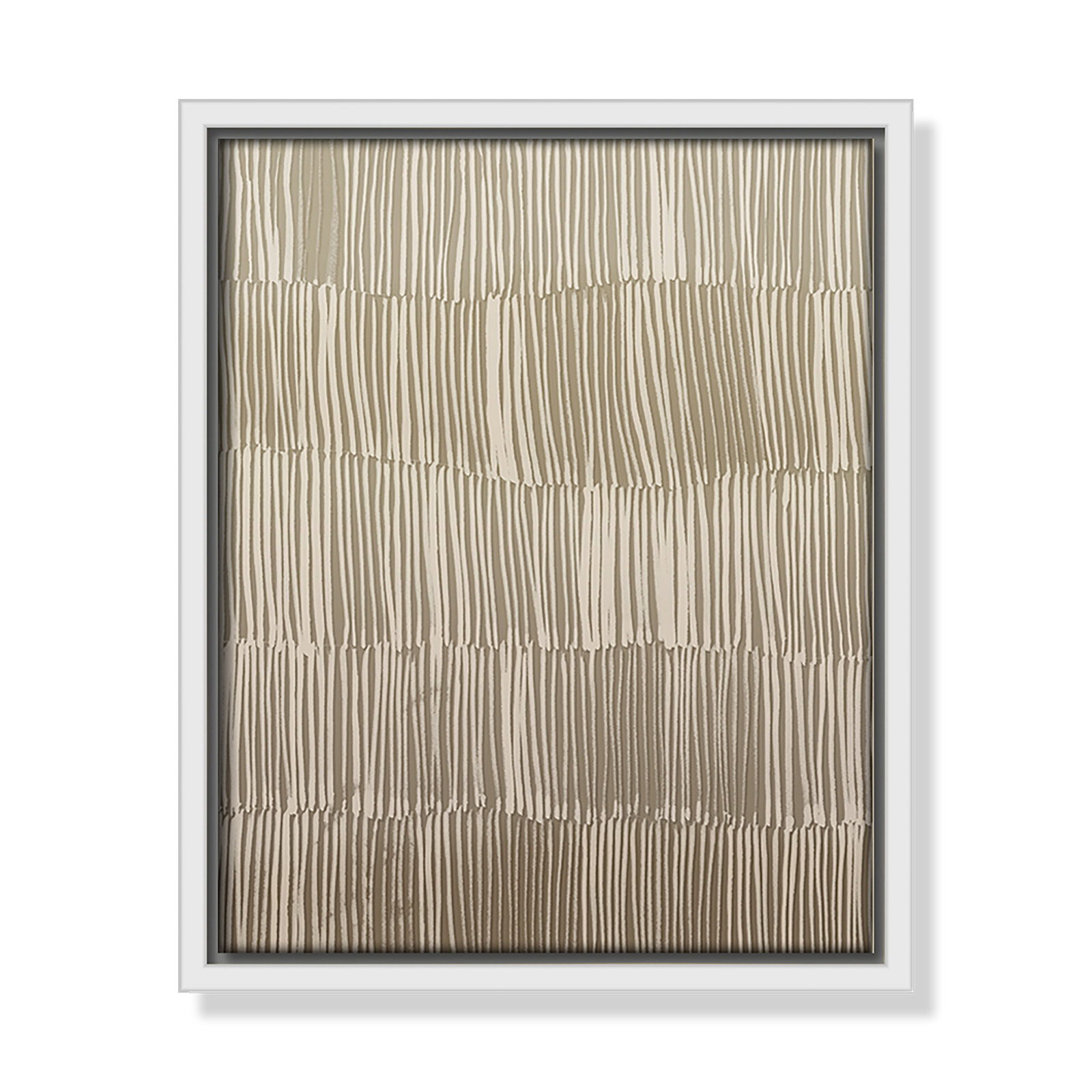 Linear Calm I Print by , 11.5" H x 9.5" W, White Floater