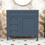 Meuble-lavabo de salle de bain sans lavabo supérieur, armoire de rangement de salle de bain avec 2 tiroirs et un tiroir basculant