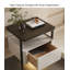 Petite table de chevet de style moderne avec tablette ouverte et tiroir pour chambre à coucher