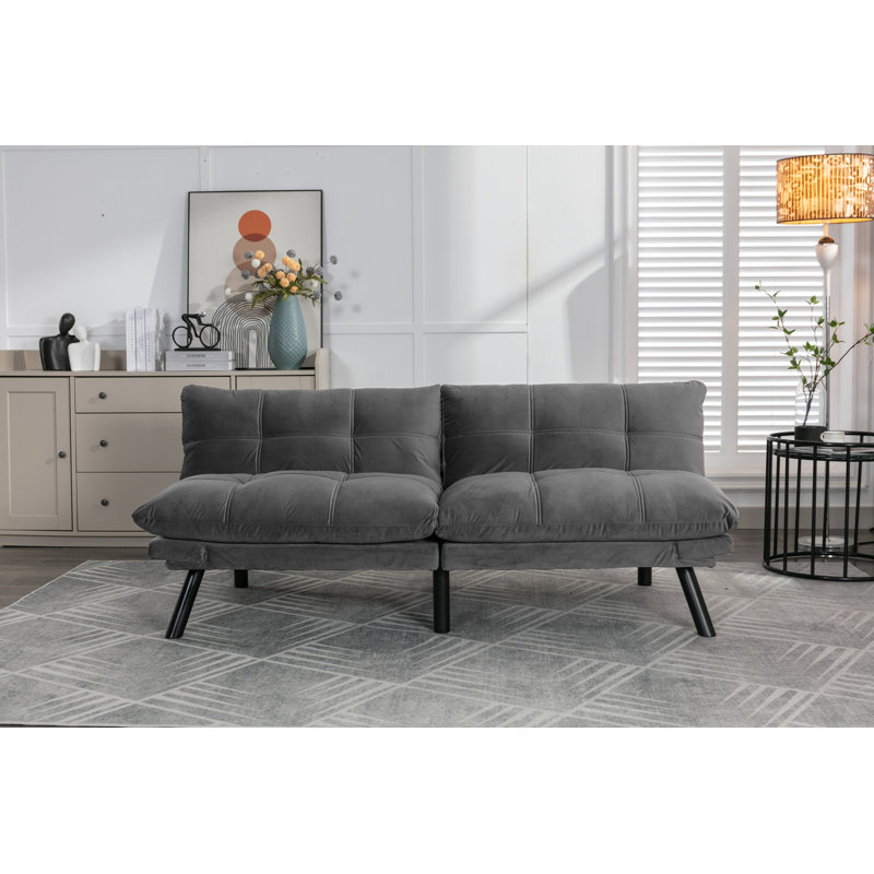 Canapé-lit pliant convertible gris clair, Gris clair