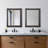 28x34 Black with Silver Pewter Beveled Wall Mirror with Wide Frame for Bathroom Vanity, Entryway, Hallway, Living Room