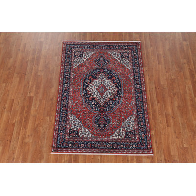 One-of-a-Kind 3'11" X 5'10" New Age Wool Area Rug in